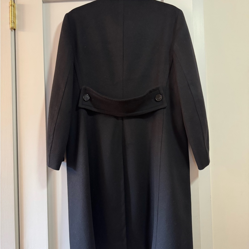Prada Women's Classic Dark Navy Wool Coat - Picture 2 of 7
